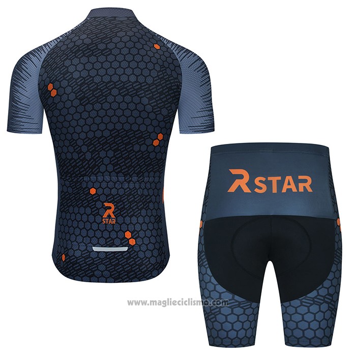 2021 Abbigliamento Ciclismo R Star Scuro Grigio Manica Corta e Salopette
